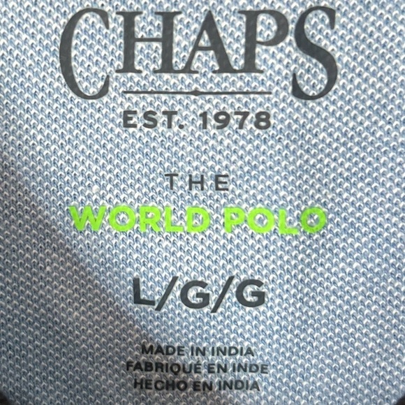 Chaps Men’s Polo Shirts Sleeve Black USL - Picture 3 of 14